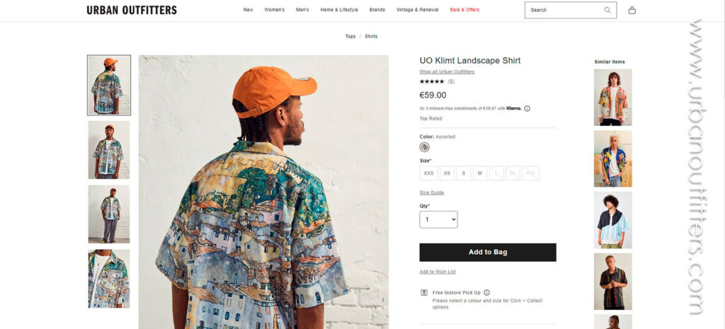 Klimt Urban Outfitters